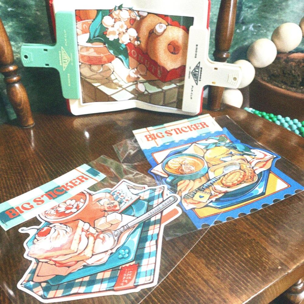 【IP】日菜乃 ビッグステッカー1＿マーガレットとチェリーのケーキ