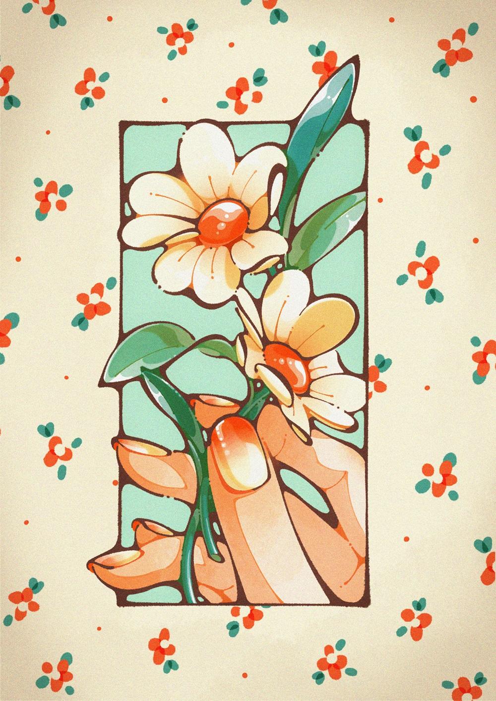 【IP】日菜乃 ステッカーセット5_orange×green