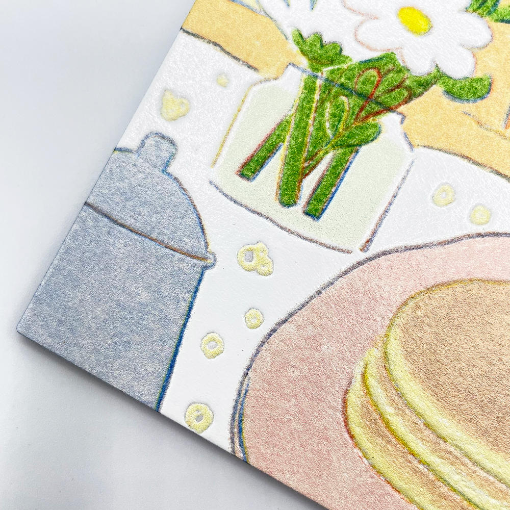 【IP】てらおかなつみ ウッドポストカード パンケーキと犬