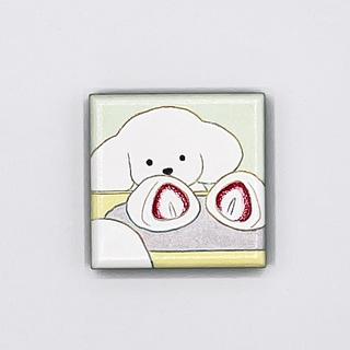 【IP】てらおかなつみ マグネット いちご大福と犬