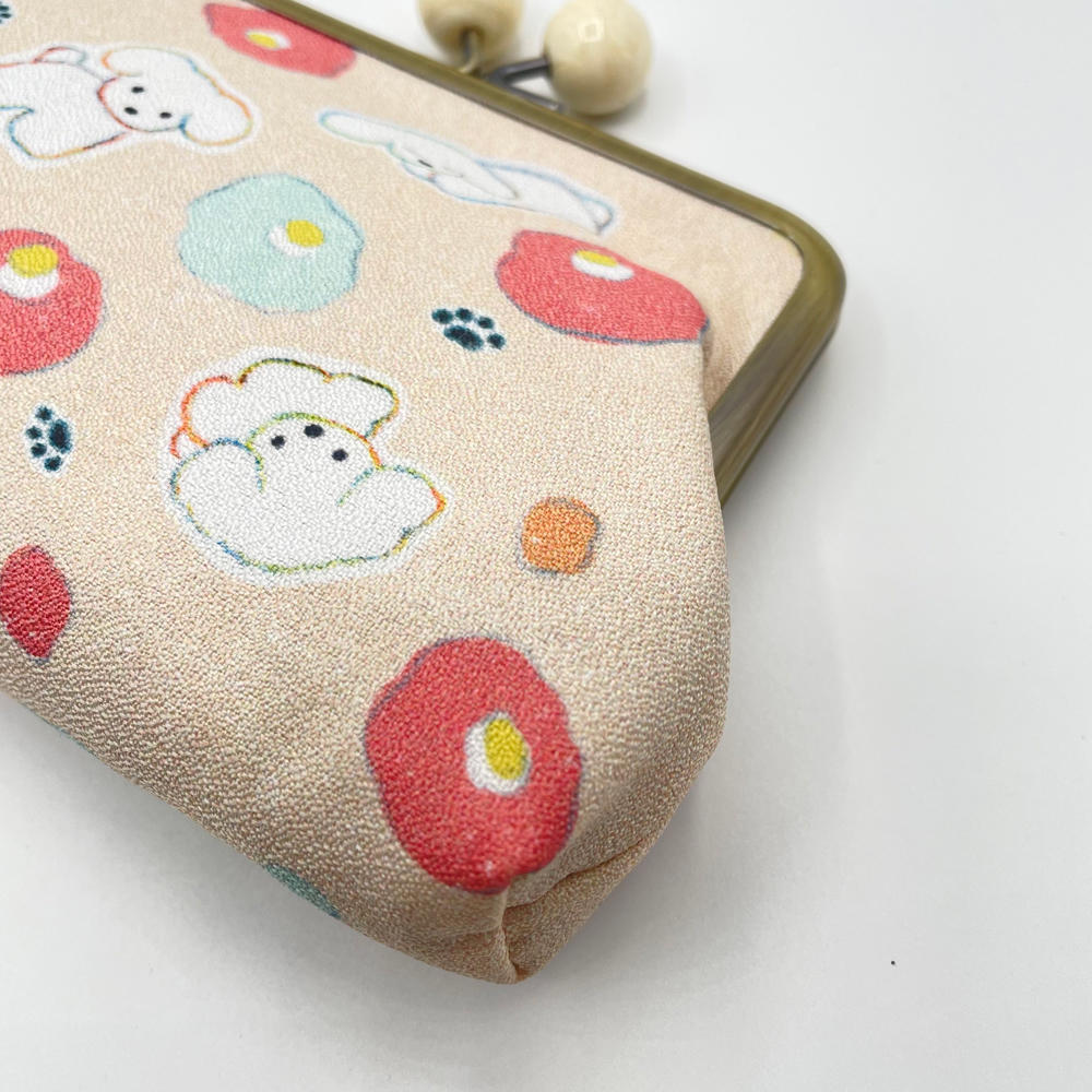 【IP】てらおかなつみ がま口ポーチ たくさんの子犬