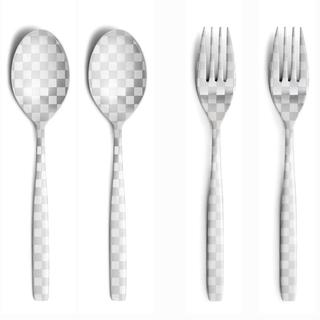 100percent　DRESS（ドレス）模様の入ったカトラリーＰａｉｒＳｅｔ（Ｉｃｈｉｍａｔｓｕ）