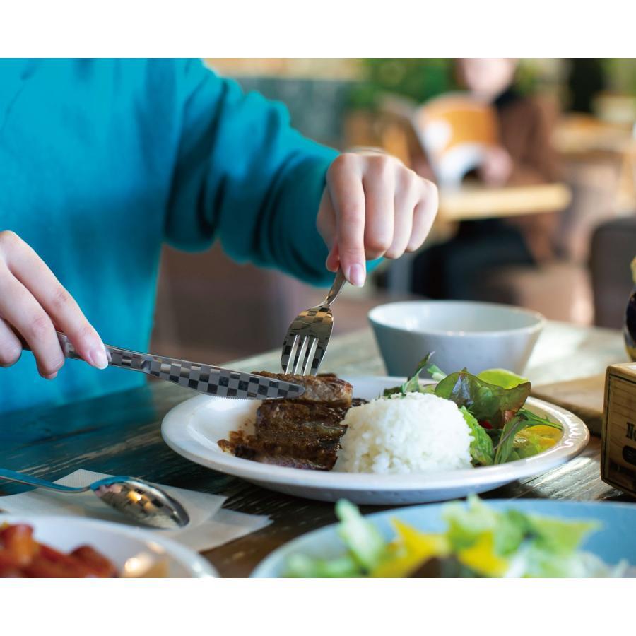 100percent　DRESS（ドレス）模様の入ったカトラリーＰａｉｒＳｅｔ（Ｓｔｒｉｐｅ）