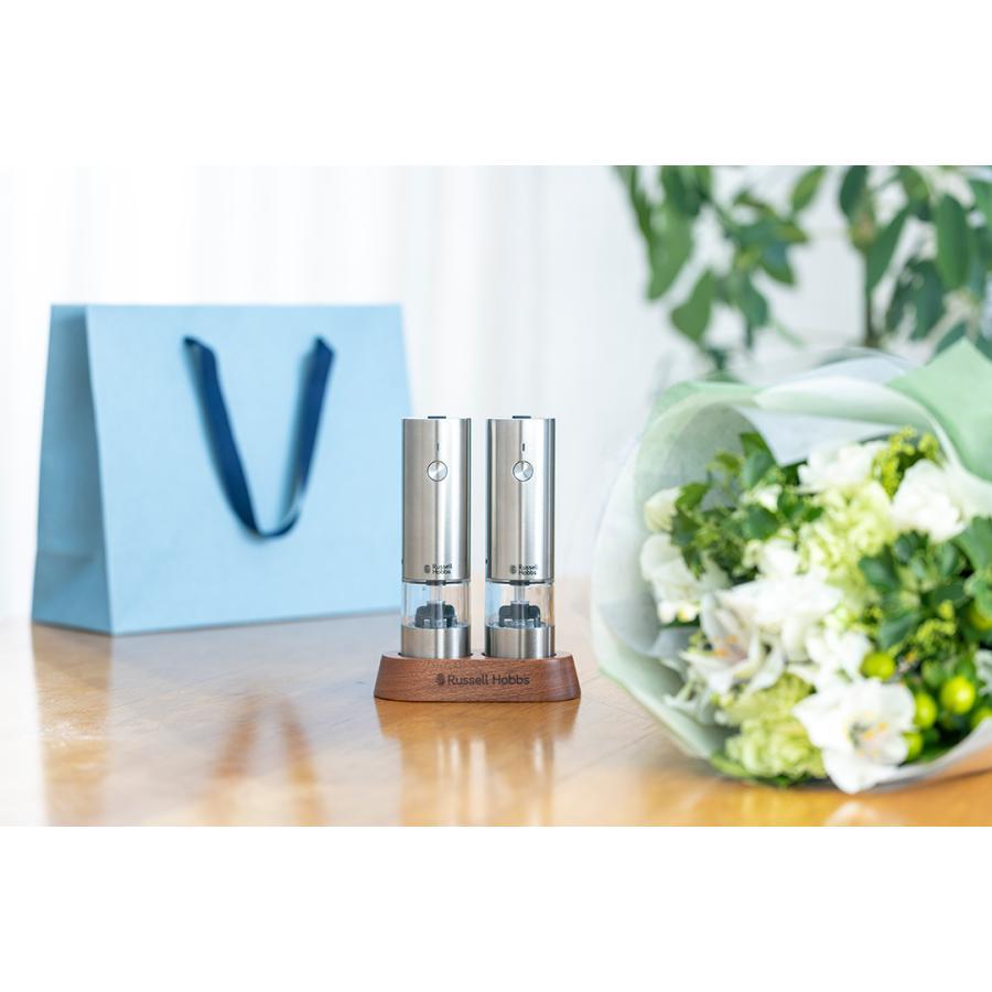 Russell Hobbs (ラッセルホブス)  充電式ミル ソルト&ペッパー ミニ（２本セット） シルバー