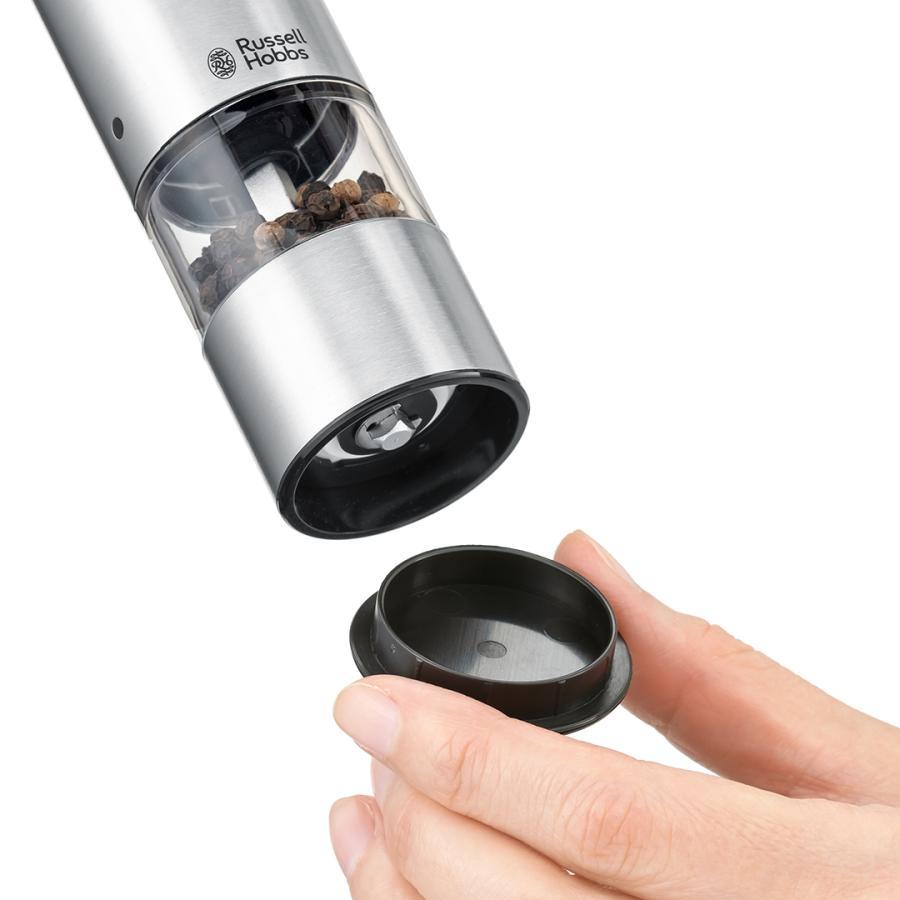 Russell Hobbs (ラッセルホブス)  充電式ミル ソルト&ペッパー ミニ（２本セット） シルバー