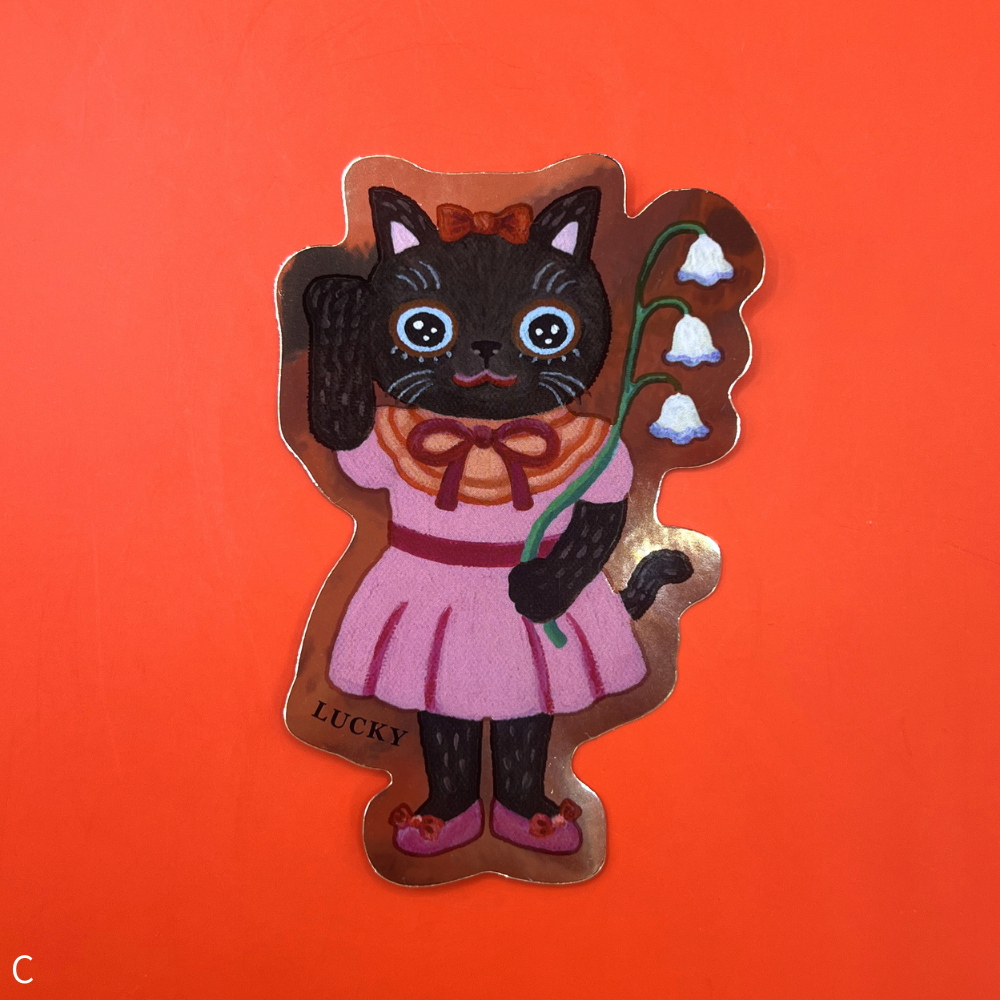 【とやちかこ】まねきまねこステッカー