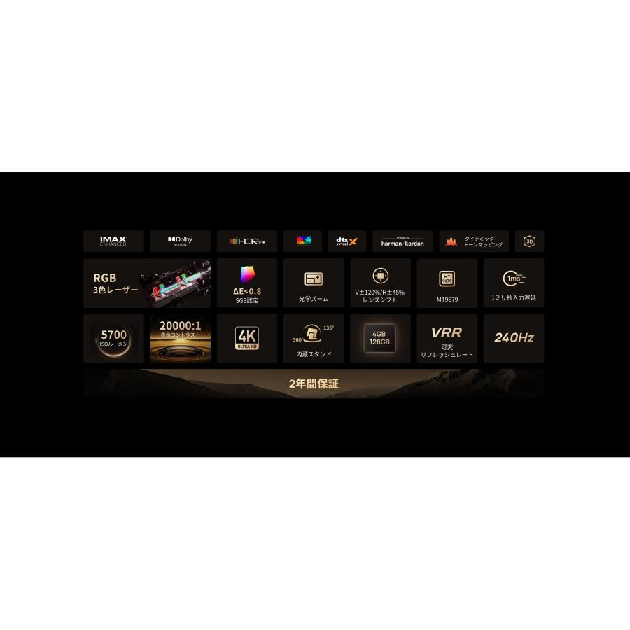 【期間限定特別価格：11％OFF】※ご予約受付中：11月下旬以降お届け※XGIMI(エクスジミー) HORIZON 20 Max  （ホライズン 20 マックス） プロジェクター