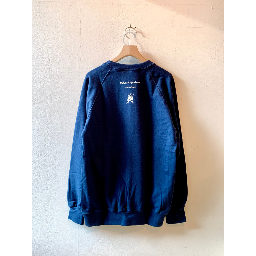 鹿児島睦】ブルー子ネコワンポイントトレーナー 鹿児島睦