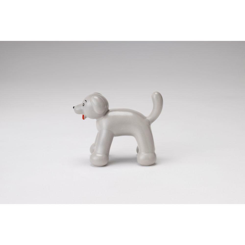 【unpis】 瀬戸焼置物「DOG A」(クールグレー)