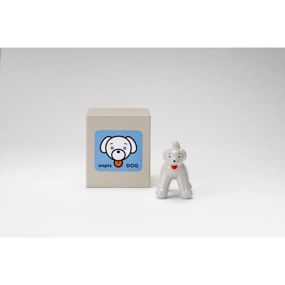 【unpis】 瀬戸焼置物「DOG A」(クールグレー)