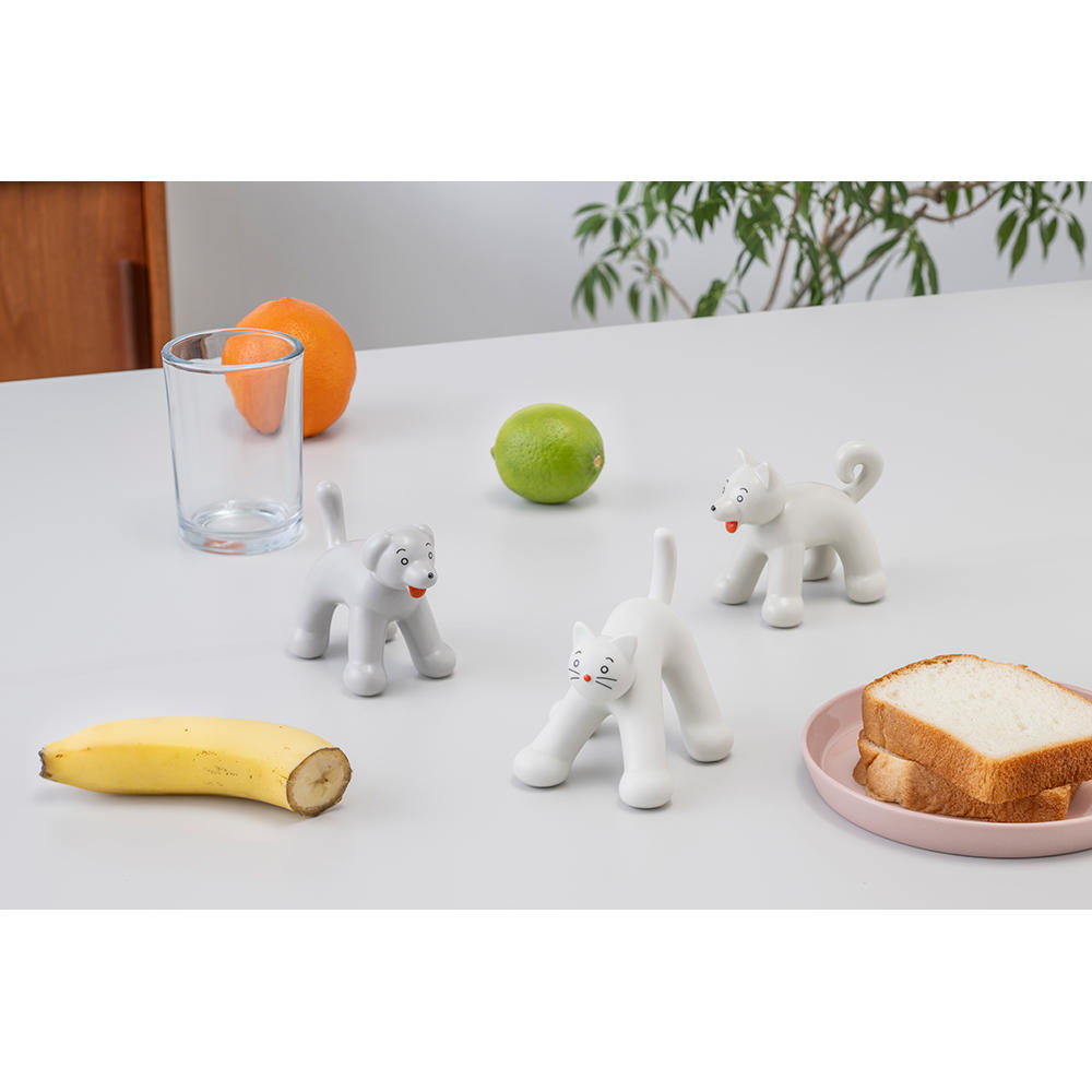 【unpis】 瀬戸焼置物「DOG B」(ウォームグレー)