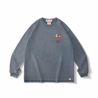 eddie（エディ）&dustin（ダスティン）ロングＴシャツ グレーブルー　Stranger Things（ストレンジャー・シングス）×Jun Oson×FILTER017® Culture Supply™