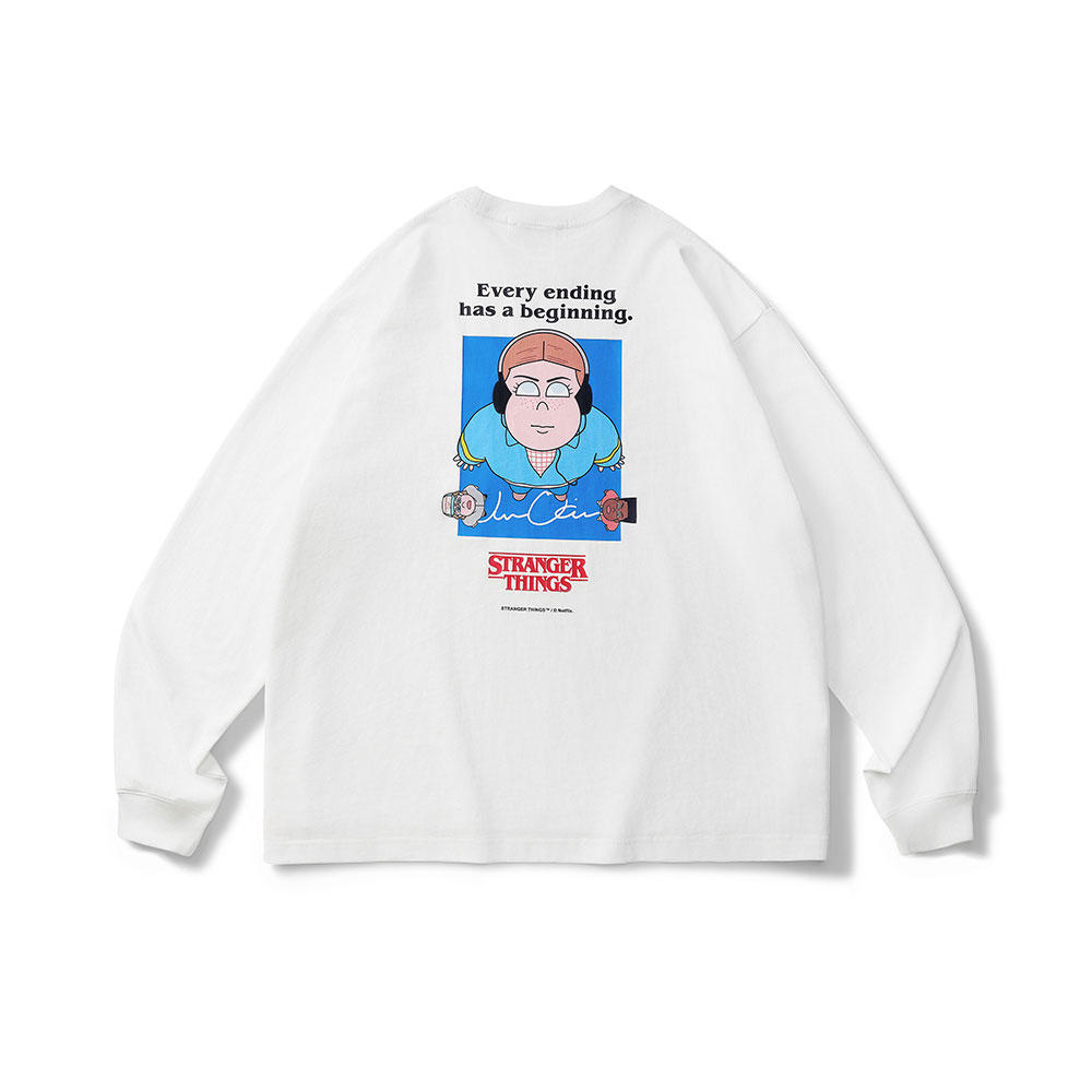 マックス Dear Billy（ディア　ビリー)ロングTシャツ ホワイト　Stranger Things（ストレンジャー・シングス）×Jun Oson×FILTER017® Culture Supply™