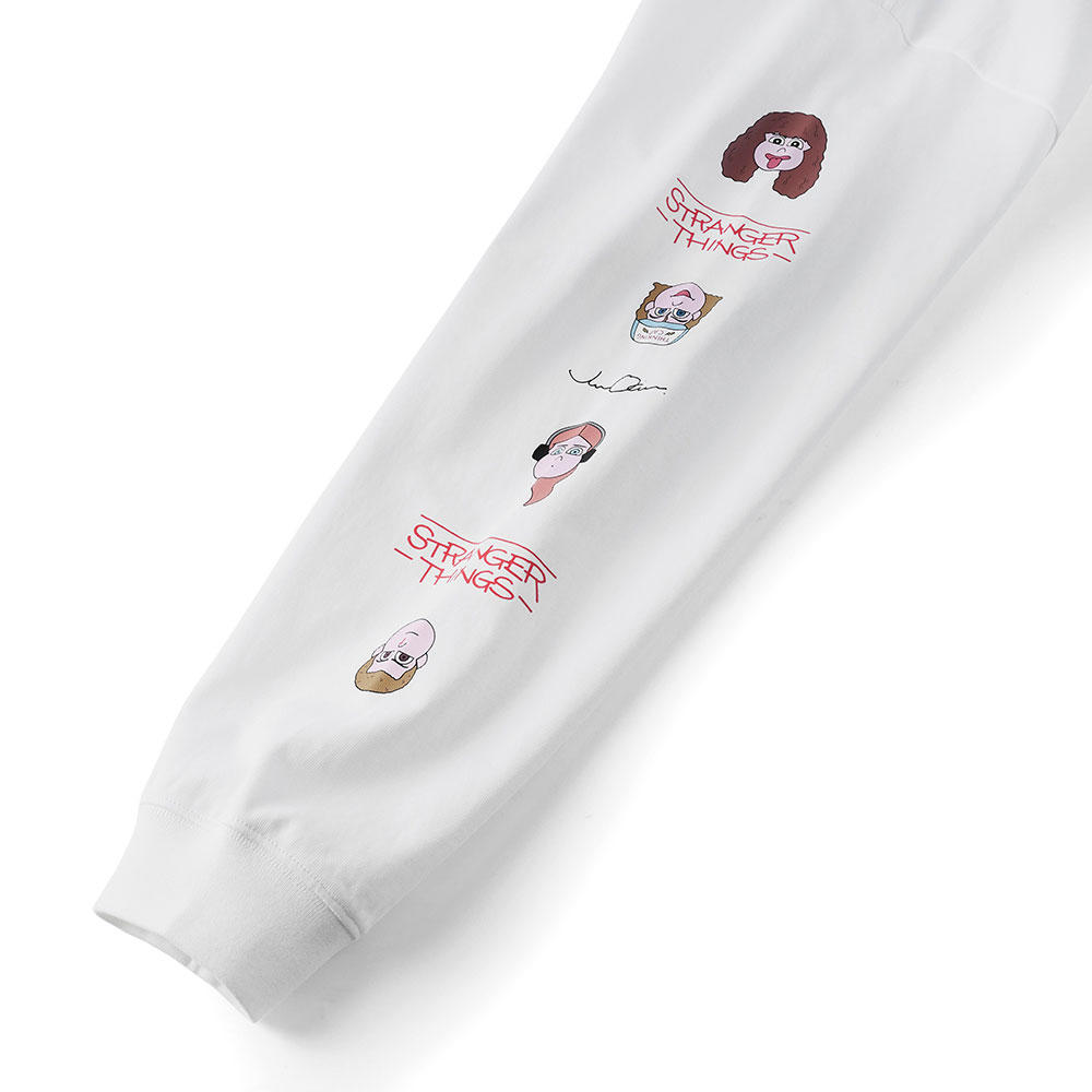 ストレンジャー・シングス ロゴ ロングTシャツ アイボリー　Stranger Things（ストレンジャー・シングス）×Jun Oson×FILTER017® Culture Supply™