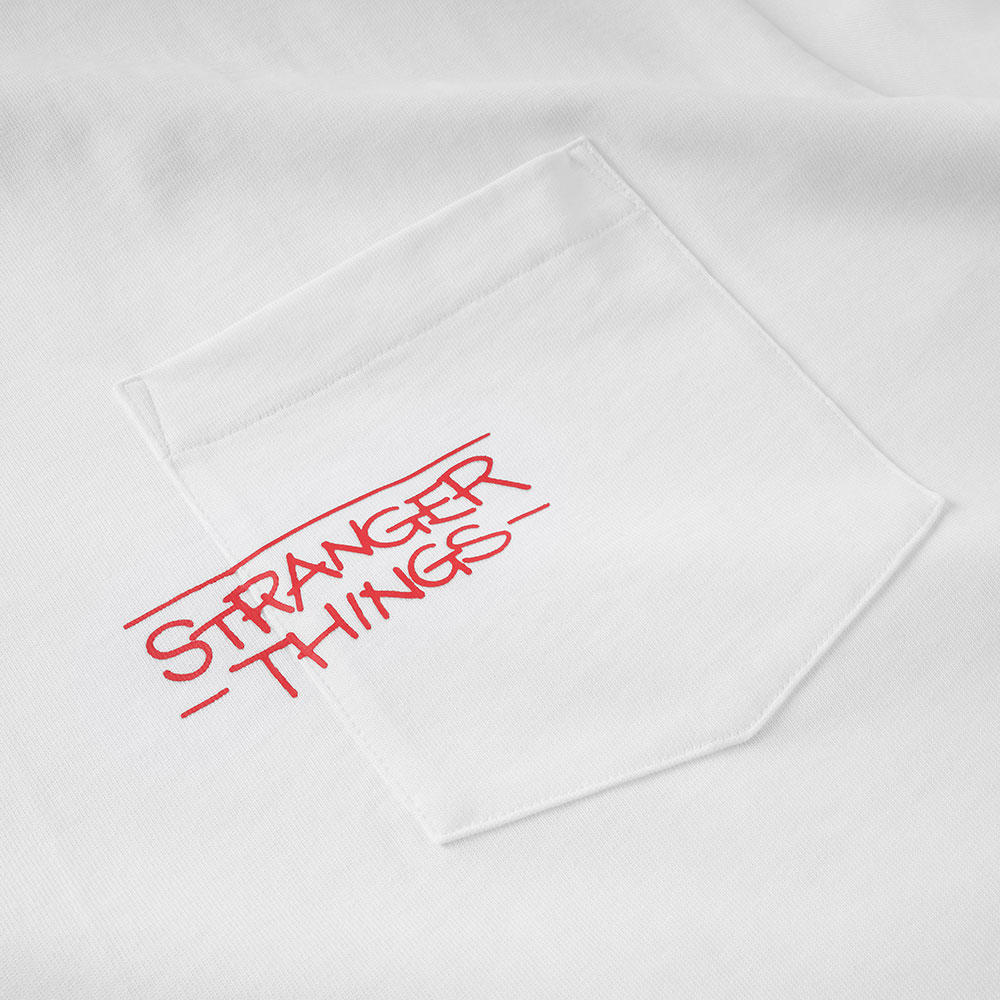Eleven(イレブン)ロングTシャツ ホワイト　Stranger Things（ストレンジャー・シングス）×Jun Oson×FILTER017® Culture Supply™