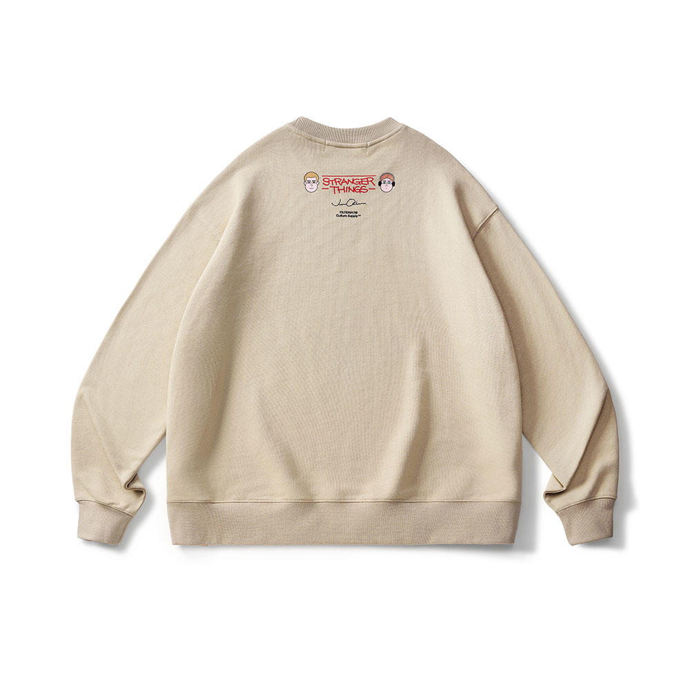 eleven（イレブン）&max（マックス）カレッジロングTシャツ サンドベージュ　Stranger Things（ストレンジャー・シングス）×Jun Oson×FILTER017® Culture Supply™