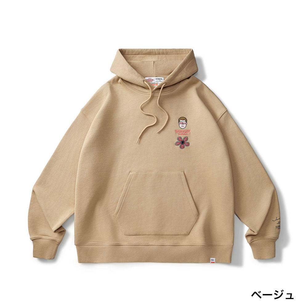 Eleven（イレブン）パーカー  スノーホワイト／ベージュ　Stranger Things（ストレンジャー・シングス）×Jun Oson×FILTER017® Culture Supply™