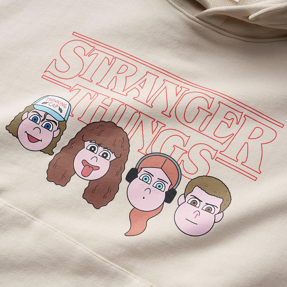 主人公4人パーカー バタークリーム　Stranger Things（ストレンジャー・シングス）×Jun Oson×FILTER017® Culture Supply™