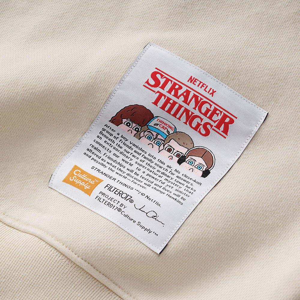 主人公4人パーカー バタークリーム　Stranger Things（ストレンジャー・シングス）×Jun Oson×FILTER017® Culture Supply™
