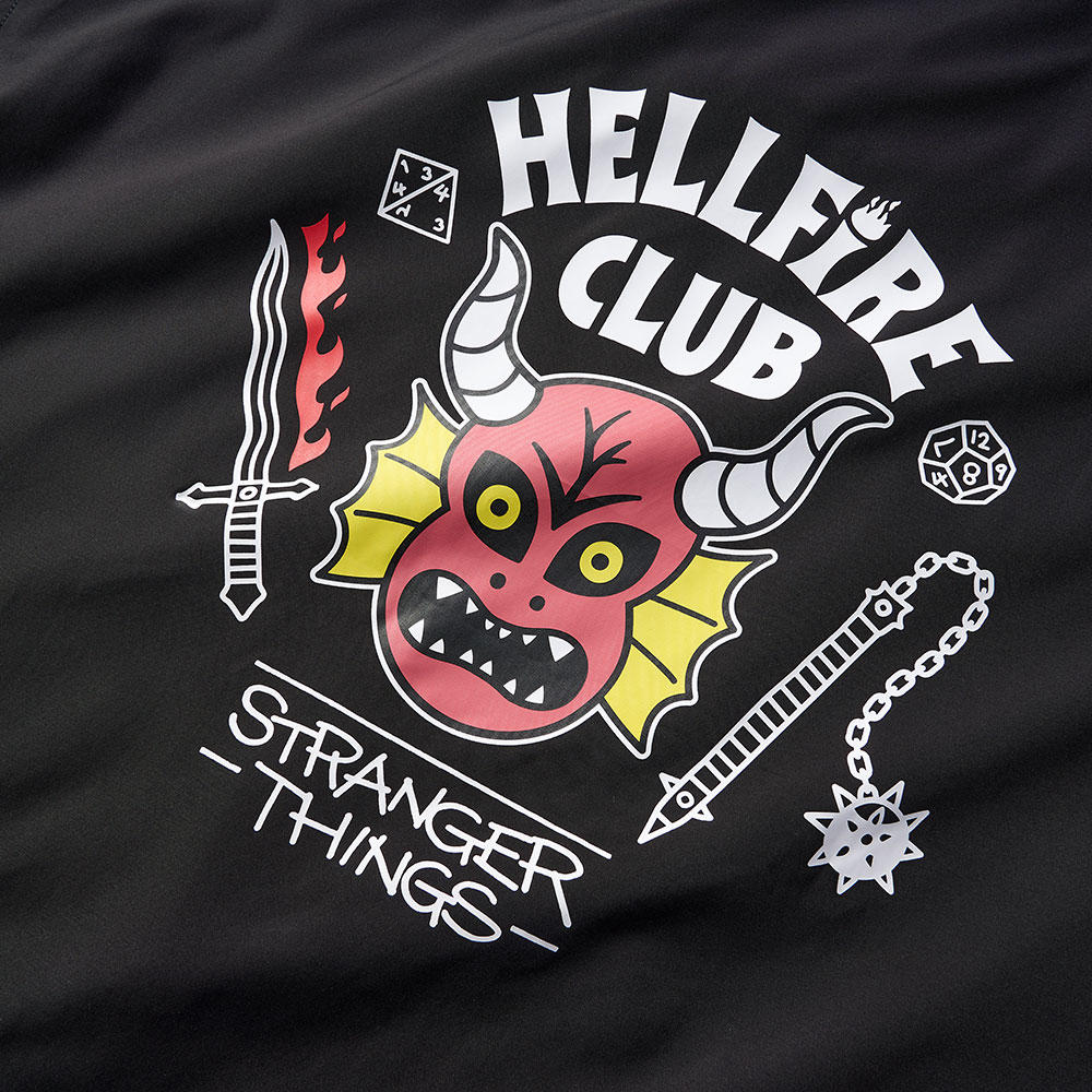 ファイアクラブコーチジャケット ブラック　Stranger Things（ストレンジャー・シングス）×Jun Oson×FILTER017® Culture Supply™