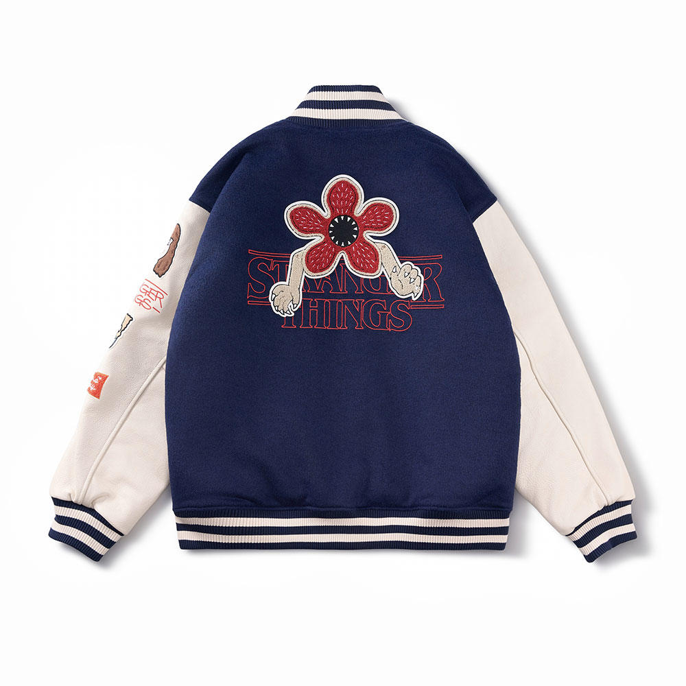 ホーキンススタジャン ダークブルー　Stranger Things（ストレンジャー・シングス）×Jun Oson×FILTER017® Culture Supply™