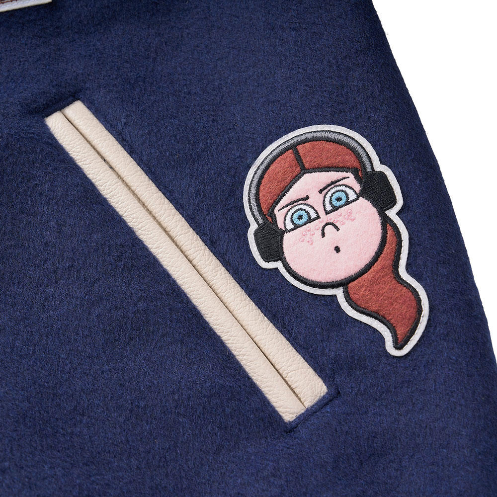 ホーキンススタジャン ダークブルー　Stranger Things（ストレンジャー・シングス）×Jun Oson×FILTER017® Culture Supply™