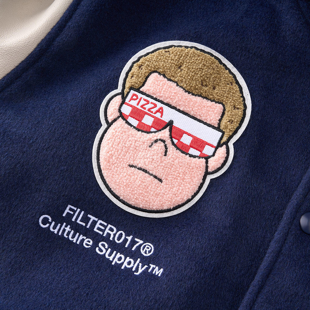 ホーキンススタジャン ダークブルー　Stranger Things（ストレンジャー・シングス）×Jun Oson×FILTER017® Culture Supply™