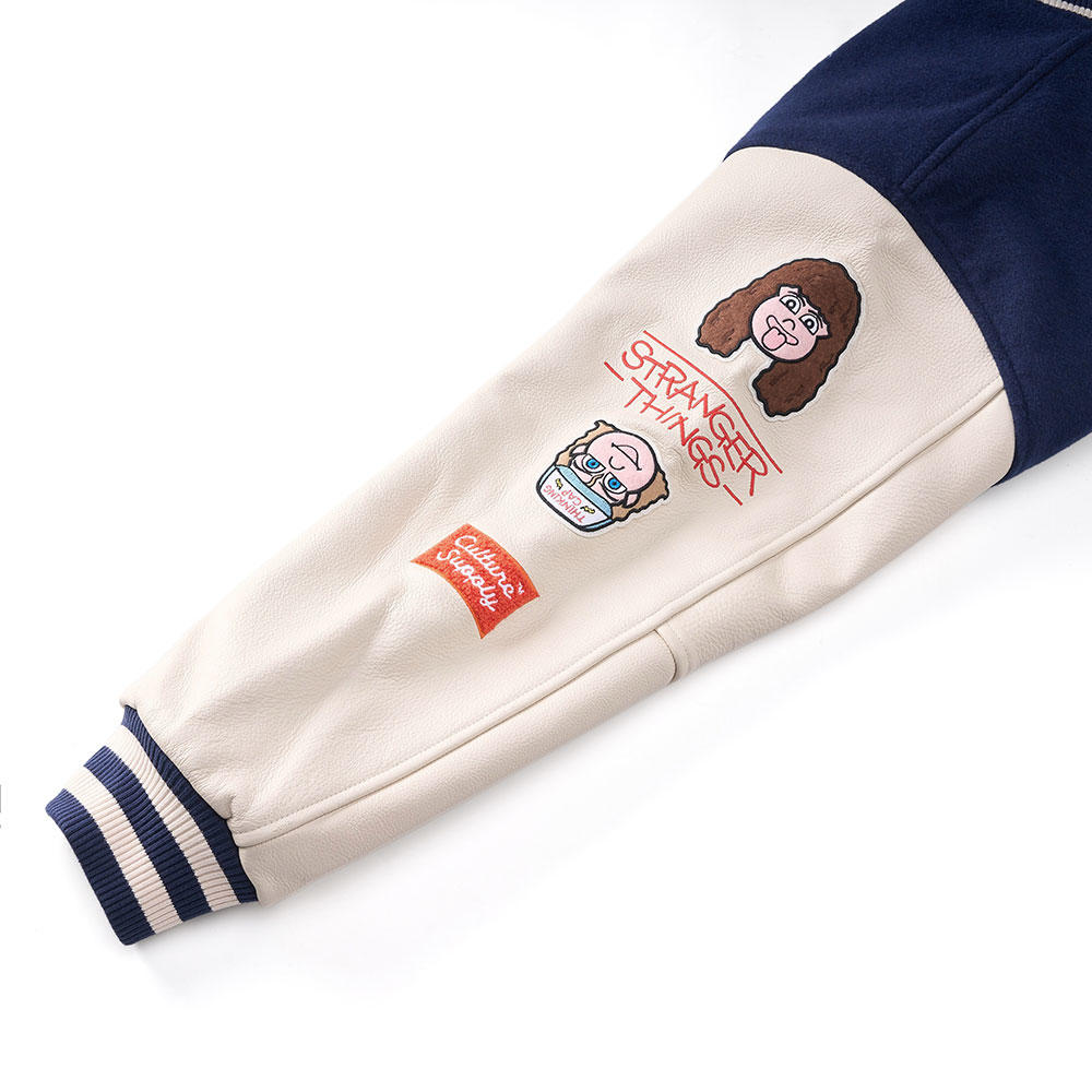 ホーキンススタジャン ダークブルー　Stranger Things（ストレンジャー・シングス）×Jun Oson×FILTER017® Culture Supply™