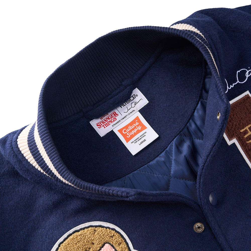 ホーキンススタジャン ダークブルー　Stranger Things（ストレンジャー・シングス）×Jun Oson×FILTER017® Culture Supply™