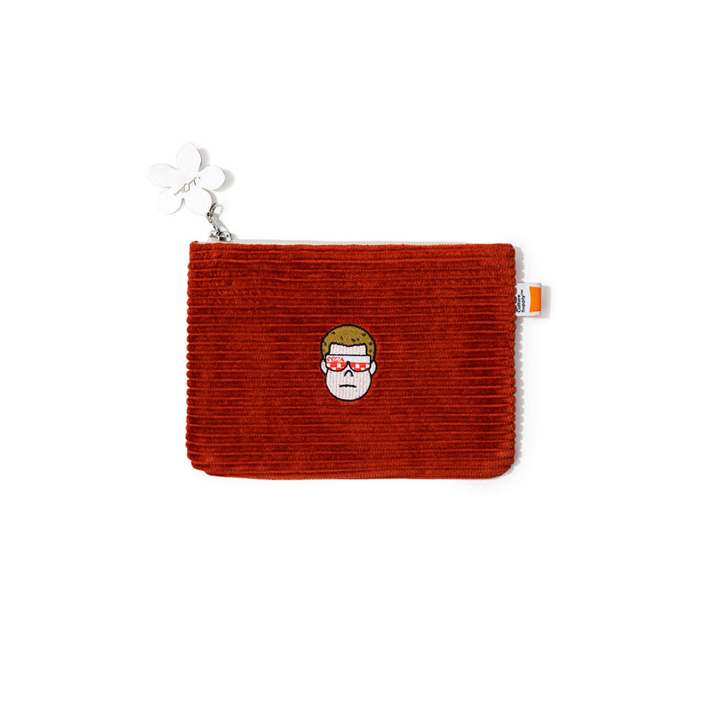 eleven（イレブン）コーデュロイポーチ レッドワイン　Stranger Things（ストレンジャー・シングス）×Jun Oson×FILTER017® Culture Supply™