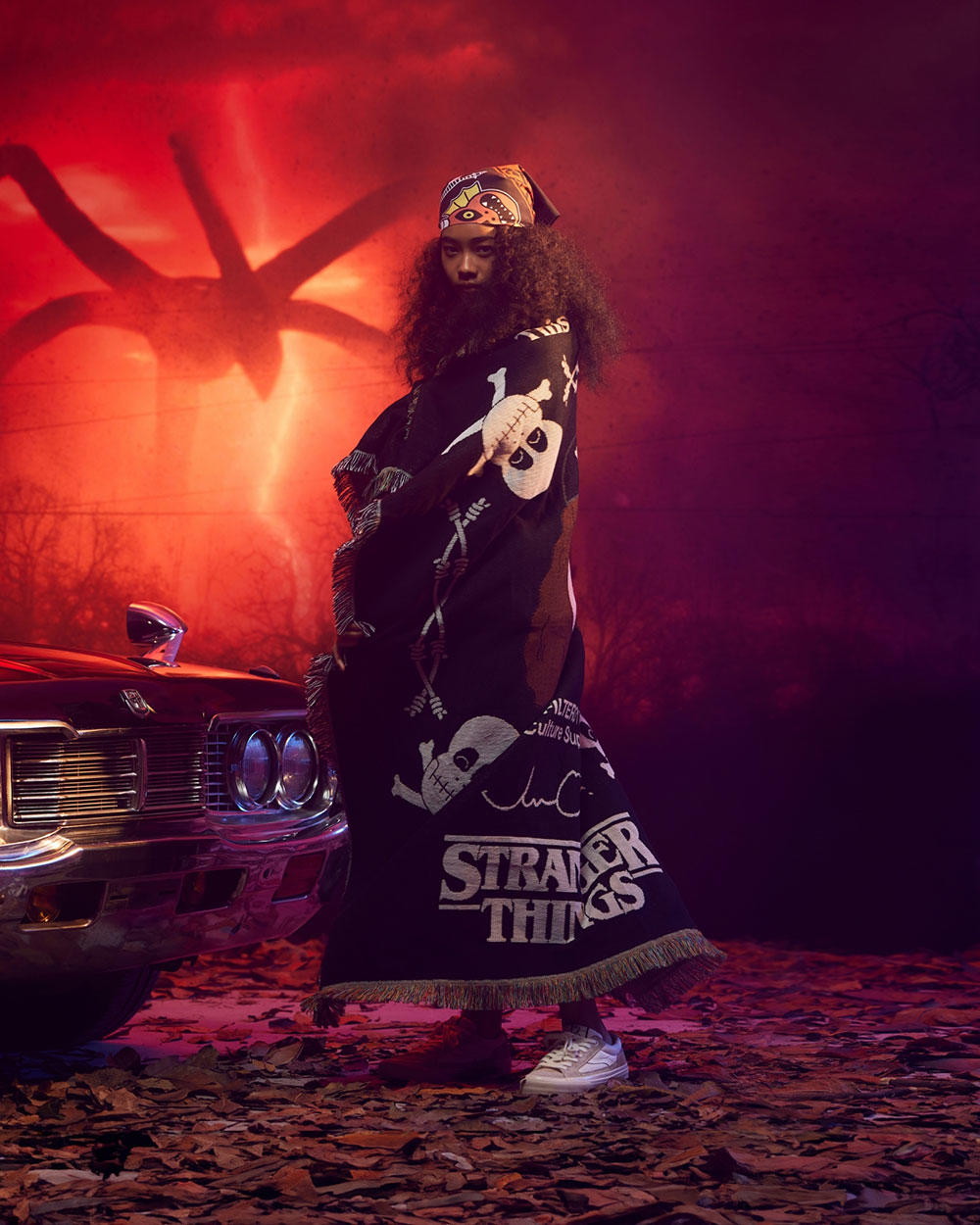 Eddie（エディ）ラグ ブラック　Stranger Things（ストレンジャー・シングス）×Jun Oson×FILTER017® Culture Supply™