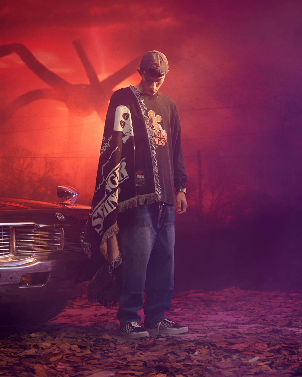 Eddie（エディ）ラグ ブラック　Stranger Things（ストレンジャー・シングス）×Jun Oson×FILTER017® Culture Supply™