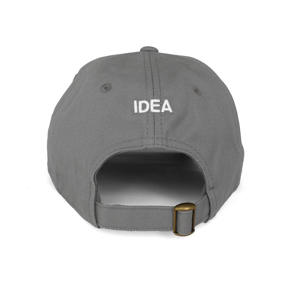 【IDEA】STILL COOL HAT (LIGHT GREY + WHITE EMBROIDERY) キャップ