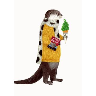 【小林マキ：原画作品】「抹茶ソフト」Maccha Icecream 　※2026年1月上旬～中旬頃発送予定