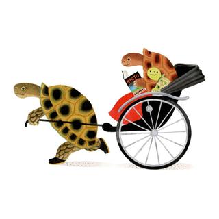 【小林マキ：ジクレープリント作品（額装なし）】「えっほ　えっほ」Cycle Rickshaw　※2026年1月上旬～中旬頃発送予定