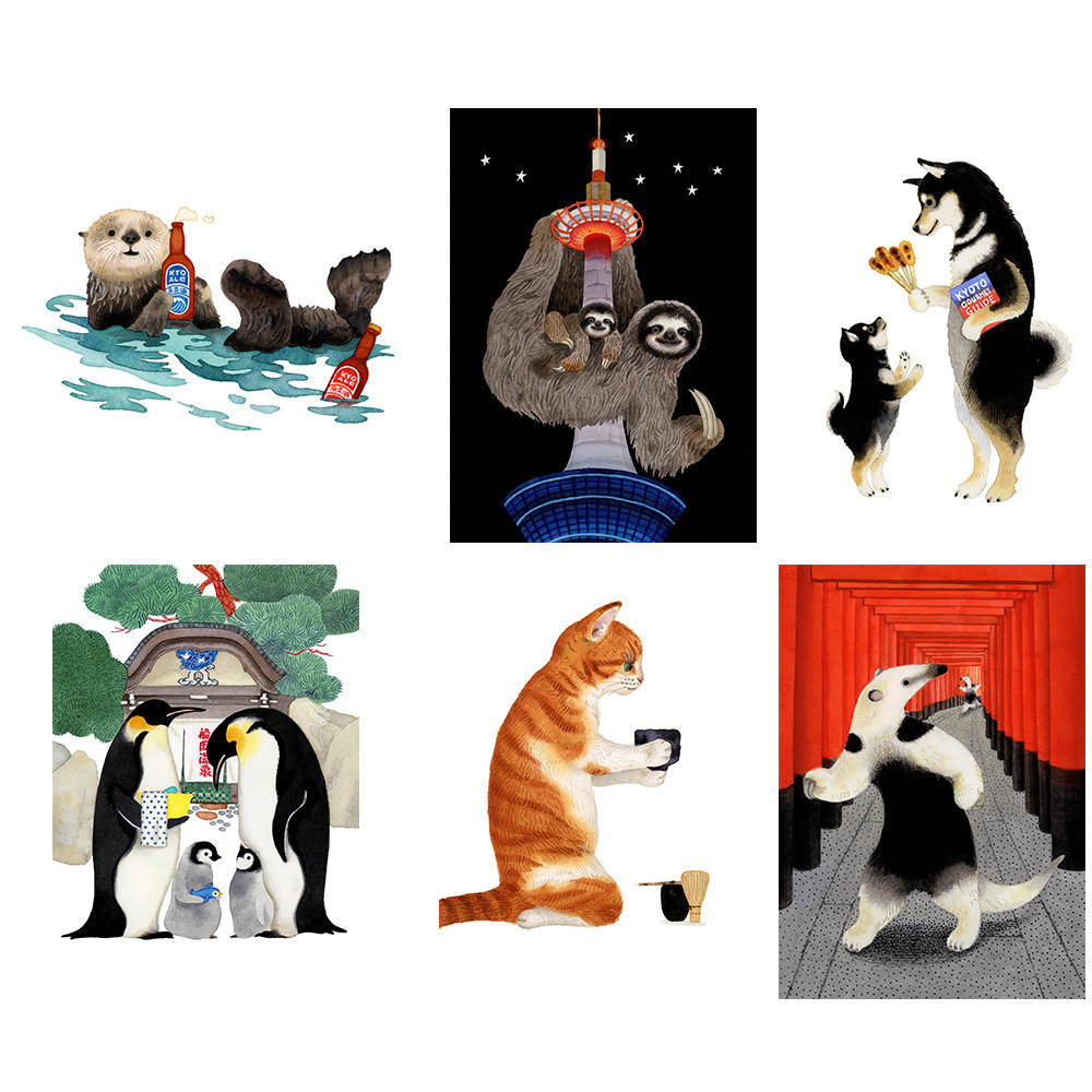 【小林マキ】「Stroll around Kyoto」ポストカードセット