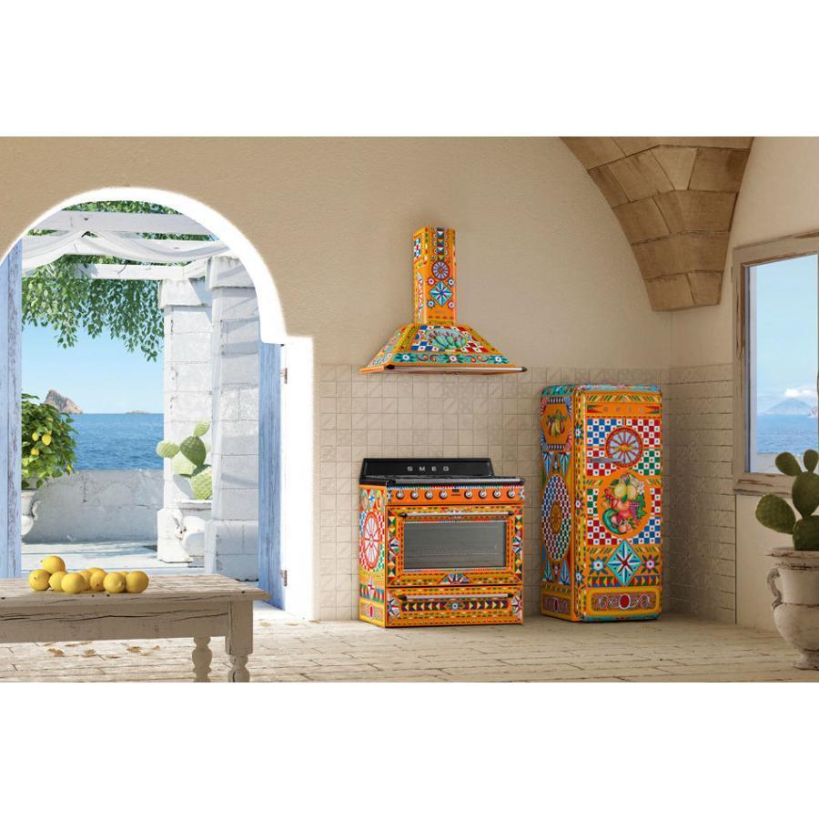 【受注発注品】SMEG(スメッグ)冷蔵庫 FAB28 DOLCE&GABBANA Refrigerator 「Carretto」