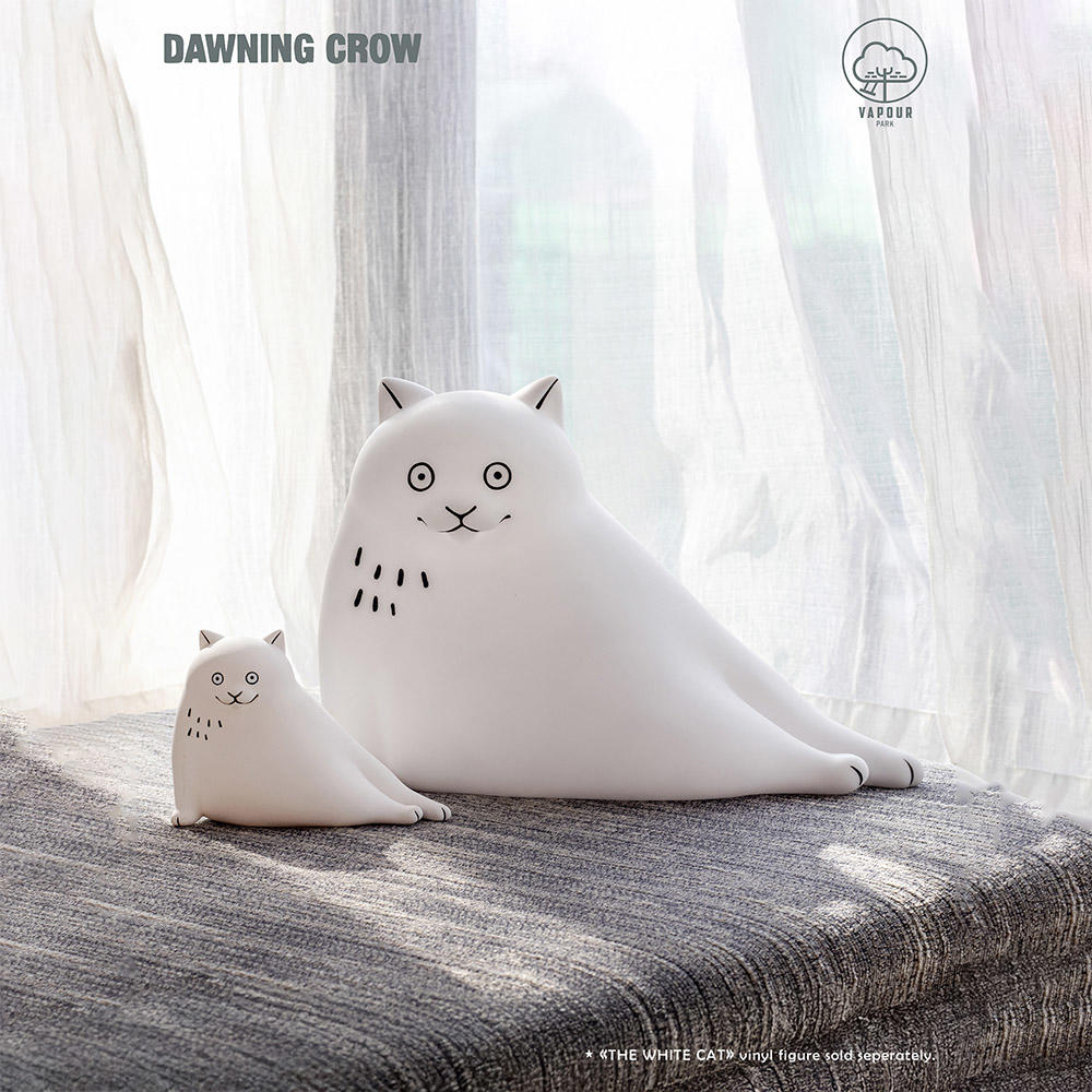 【予約／2026年3月上旬の発送を予定】Vapour Park x 黒山キャシーラム コラボアートトイフィギュアランプ《THE BIG WHITE CAT WITH LAMP》　黑山Kathy Lam