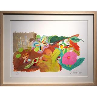 【お取り寄せ／SUMIRE／額装／受注作品】ジークレー版画作品『もりのココロ』　※ご注文から1か月程度での発送を予定