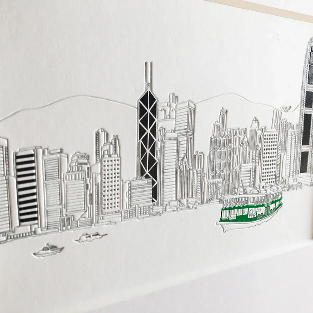 【Ciaolink】額装付きプリント作品 Hong Kong　Victoria Harbour