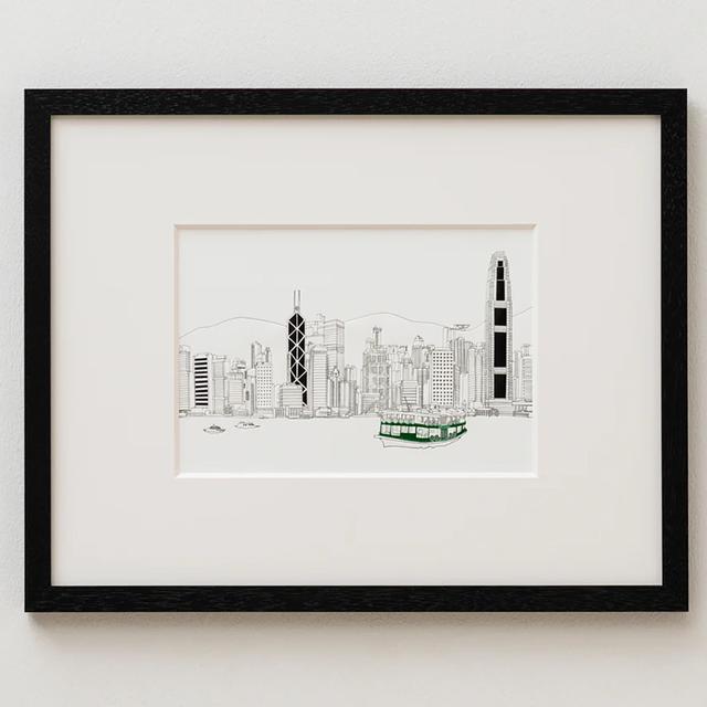 Ciaolink】額装付きプリント作品 Hong Kong Victoria Harbour -の商品