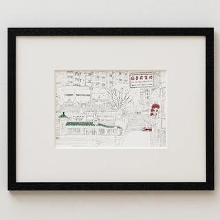 【Ciaolink】額装付きプリント作品 Hong Kong　Man Mo Temple