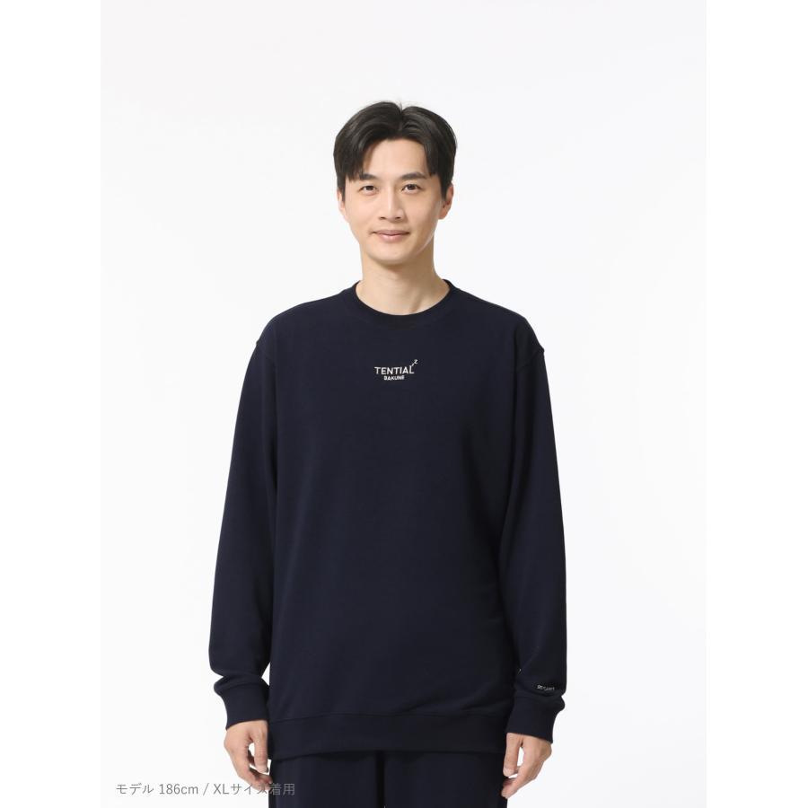 TENTIAL（テンシャル）BAKUNE(バクネ) Men's スウェット 長袖クルーネックシャツ ネイビー
