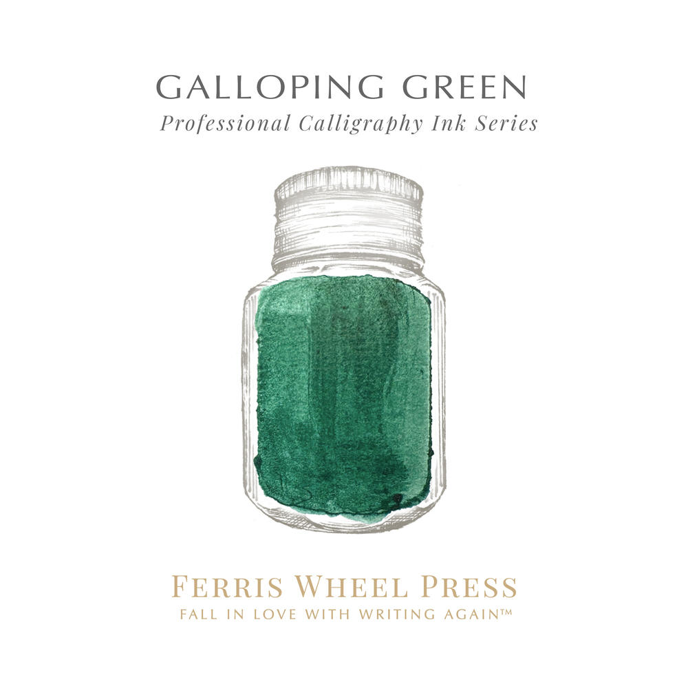 【28ml】Ferris Wheel Press　Fanciful Events Collection（顔料インク） GALLOPPING GREEN　フェリス インク