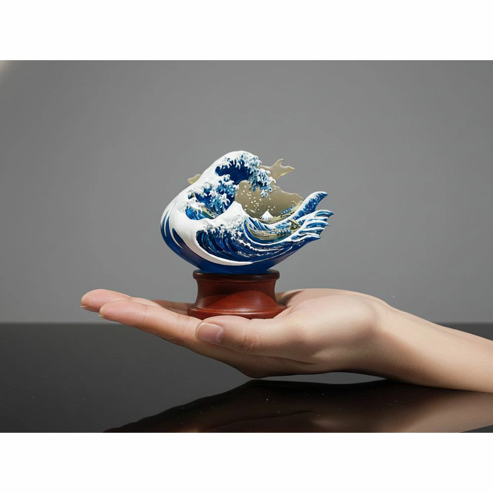 北斎(HOKUSAI)立像譚 ～神奈川沖浪裏～