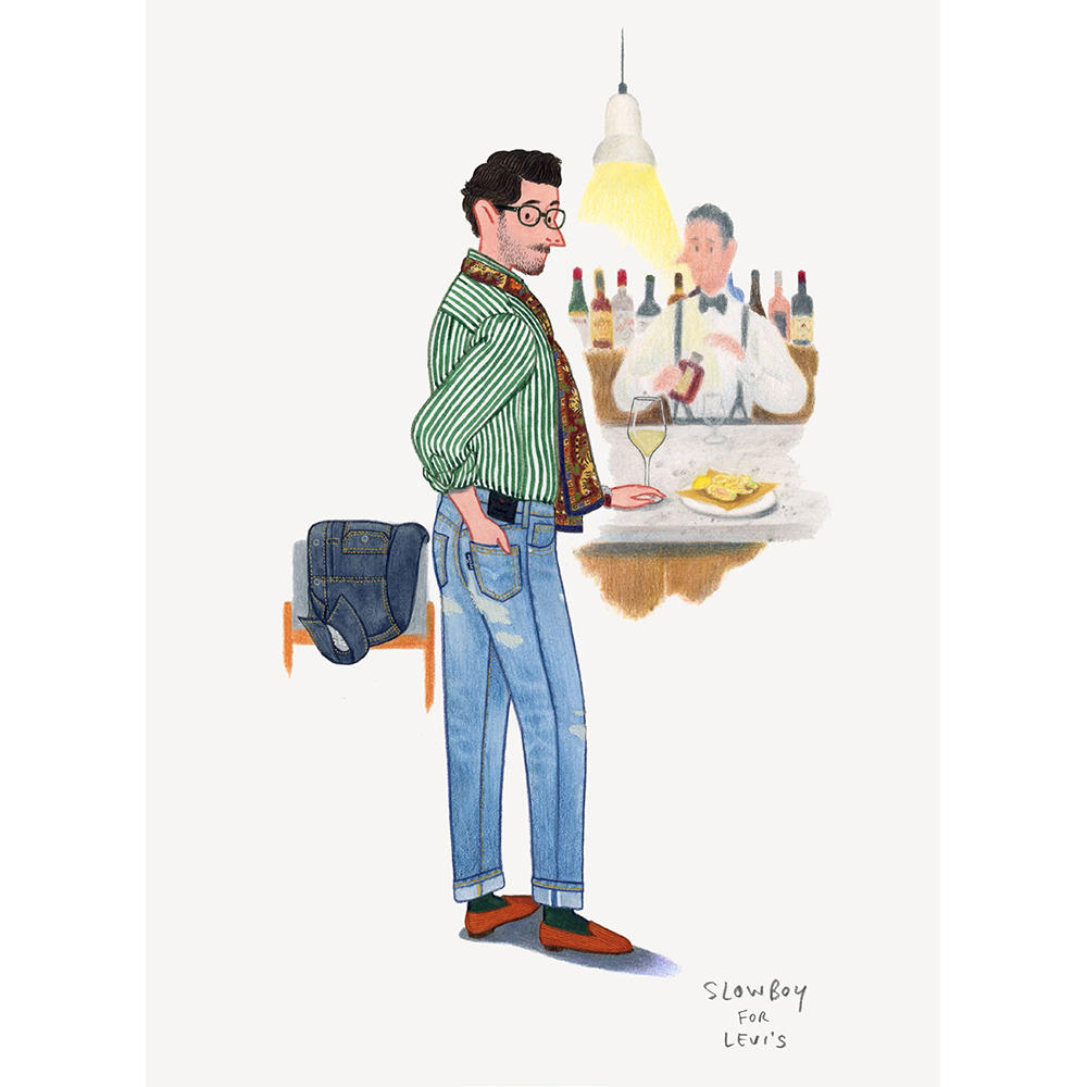 【直筆サイン入り 複製原画】SLOWBOY FOR LEVI’S③　Mr.Slowboy