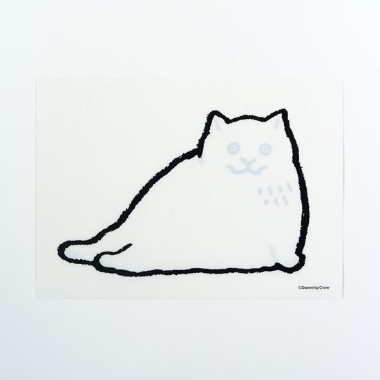 【黒山 Kathy Lam】white cat クリアファイル