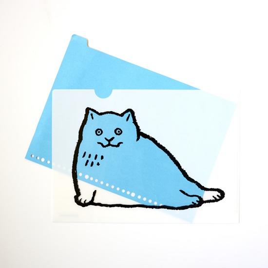 【黒山 Kathy Lam】white cat クリアファイル