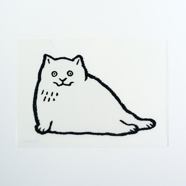 【黒山 Kathy Lam】white cat クリアファイル