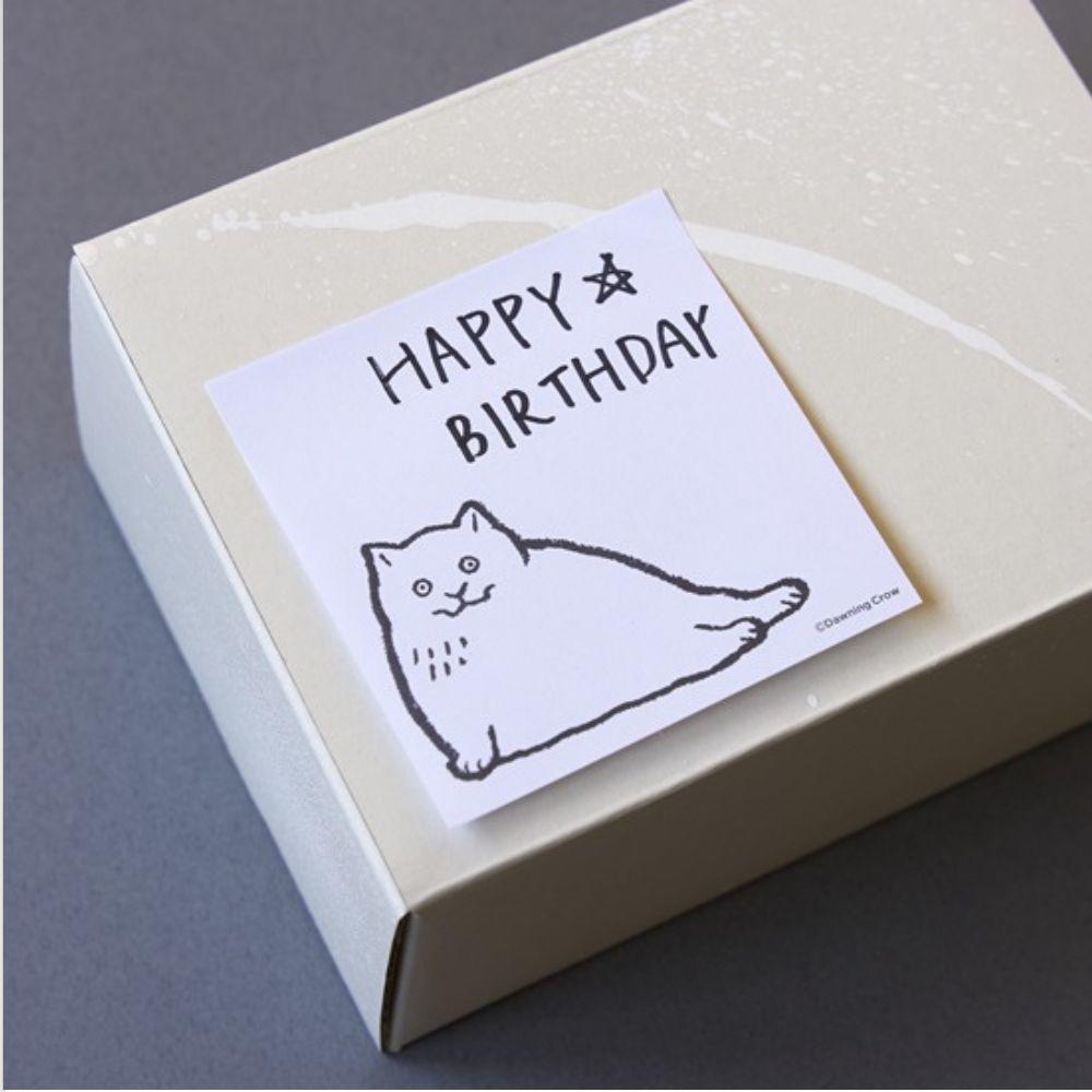 【黒山 Kathy Lam】white cat ふせん